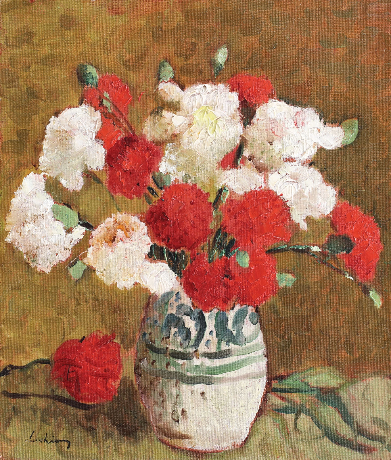 Vaso con garofani